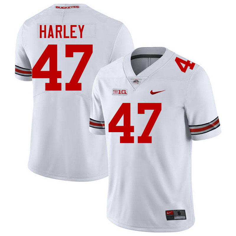 Chic Harley Ohio State Buckeyes Jersey College Football Uniforms-White